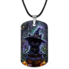 Кулон-жетон Кот Хэллоуин ZHA-0023