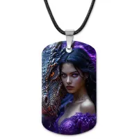 Кулон-жетон Девушка и дракон ZHA-0038