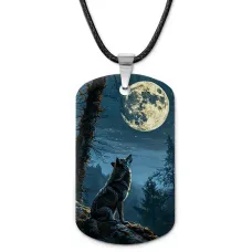 Кулон-жетон Волк и полнолуние ZHA-0040