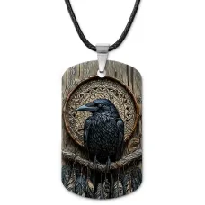Кулон-жетон Ворон ловец снов ZHA-0067