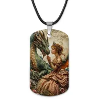 Кулон-жетон Девушка и дракон ZHA-0079