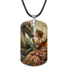 Кулон-жетон Девушка и дракон ZHA-0079