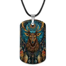 Кулон-жетон Олень ловец снов ZHA-0081