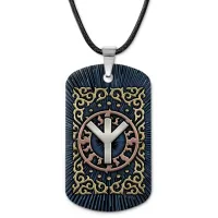 Кулон-жетон славянский Руна Мир ZHA-0099