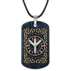 Кулон-жетон славянский Руна Мир ZHA-0099