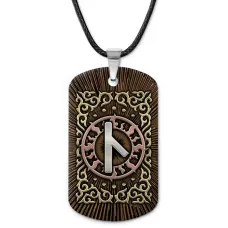 Кулон-жетон славянский Руна Нужда ZHA-0100