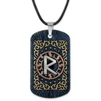 Кулон-жетон славянский Руна Радуга ZHA-0103