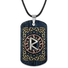 Кулон-жетон славянский Руна Радуга ZHA-0103