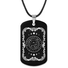 Кулон-жетон Черный кот ZHA-0149