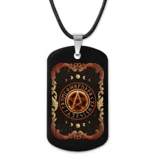 Кулон-жетон Огненная пентаграмма ZHA-0151