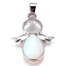 Кулон Ангел-хранитель, лунный камень BJK009-OP