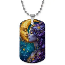 Кулон-жетон Девушка и полумесяц ZHC-0008