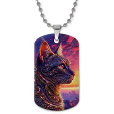 Кулон-жетон Кошка сюрреализм ZHC-0035