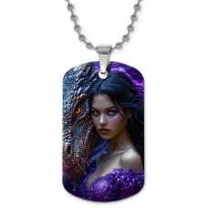 Кулон-жетон Девушка и дракон ZHC-0038