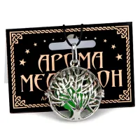 Аромамедальон открывающийся Дерево Жизни 3,3см цвет серебр. AM049