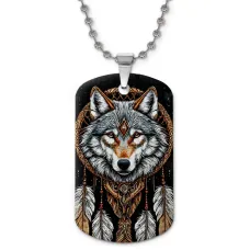 Кулон-жетон Волк ловец снов ZHC-0058