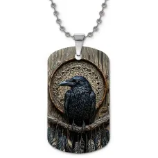 Кулон-жетон Ворон ловец снов ZHC-0067