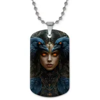 Кулон-жетон Девушка и вороны ZHC-0070