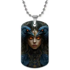 Кулон-жетон Девушка и вороны ZHC-0070