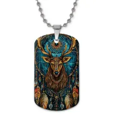 Кулон-жетон Олень ловец снов ZHC-0081