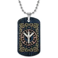 Кулон-жетон славянский Руна Мир ZHC-0099