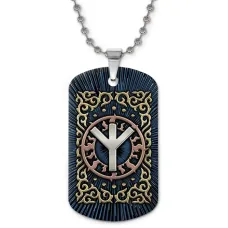 Кулон-жетон славянский Руна Мир ZHC-0099