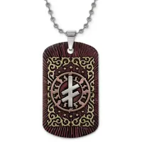 Кулон-жетон славянский Руна Опора ZHC-0101