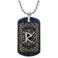 Кулон-жетон славянский Руна Радуга ZHC-0103