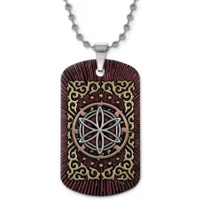 Кулон-жетон славянский Звезда Перуна ZHC-0116