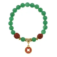 Браслет Богатство с нат.камнем Нефрит 8мм BSRU-03