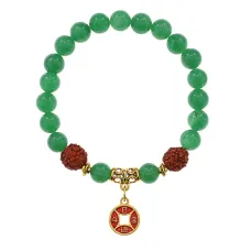 Браслет Богатство с нат.камнем Нефрит 8мм BSRU-03