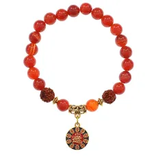Браслет Богатство с нат.камнем Сердолик 8мм BSRU-05