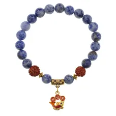 Браслет Богатство с нат.камнем Содалит 8мм BSRU-09