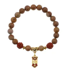 Браслет Богатство с нат.камнем Песочная яшма 8мм BSRU-11