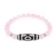 Браслет с 3-глазой бусиной Дзи и нат.камнем Розовый кварц BSDS8-01-15