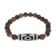 Браслет с 3-глазой бусиной Дзи и нат.камнем Тигровый глаз BSDS8-01-19