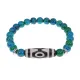 Браслет с 3-глазой бусиной Дзи и синтетическим камнем Хризоколла BSDS8-01-21