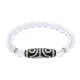 Браслет с 4-глазой бусиной Дзи и синт.камнем Лунный камень BSDS8-02-11