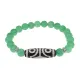 Браслет с 4-глазой бусиной Дзи и нат.камнем Нефрит BSDS8-02-13