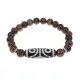 Браслет с 4-глазой бусиной Дзи и нат.камнем Тигровый глаз BSDS8-02-19