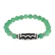 Браслет с 5-глазой бусиной Дзи и нат.камнем Нефрит BSDS8-03-13