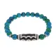 Браслет с 5-глазой бусиной Дзи и синт.камнем Хризоколла BSDS8-03-21