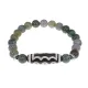 Браслет с 5-глазой бусиной Дзи и нат.камнем Яшма BSDS8-03-25