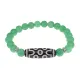 Браслет с 7-глазой бусиной Дзи и нат.камнем Нефрит BSDS8-04-13