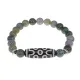 Браслет с 7-глазой бусиной Дзи и нат.камнем Яшма BSDS8-04-25