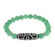 Браслет с 9-глазой бусиной Дзи и нат.камнем Нефрит BSDS8-05-13