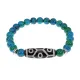Браслет с 9-глазой бусиной Дзи и синт.камнем Хризоколла BSDS8-05-21