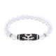 Браслет с бусиной Дзи Аристократ и синт.камнем Лунный камень BSDS8-06-11