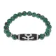 Браслет с бусиной Дзи Аристократ и синт.камнем Цоизит BSDS8-06-22