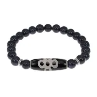 Браслет с бусиной Дзи Гаруда и синт. камнем Синий авантюрин BSDS8-08-02